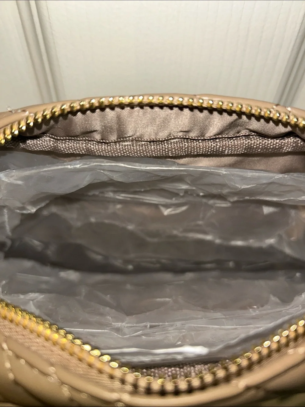 Quilted Crossbody Bag in Taupe - Picture 2 of 4